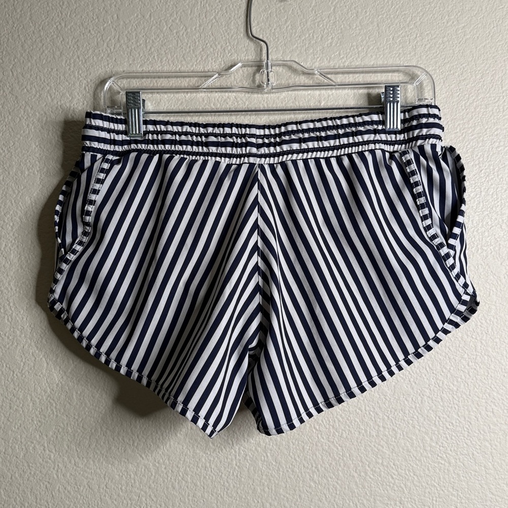 Albion Fit sprinter blue striped swim shorts women’s medium EUC - Picture 4 of 4